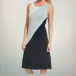 Athleta diagonal color block midi tank dress
